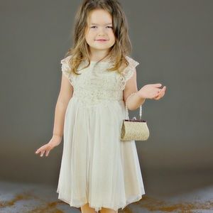 Monsoon children’s gold glitter dress size 4